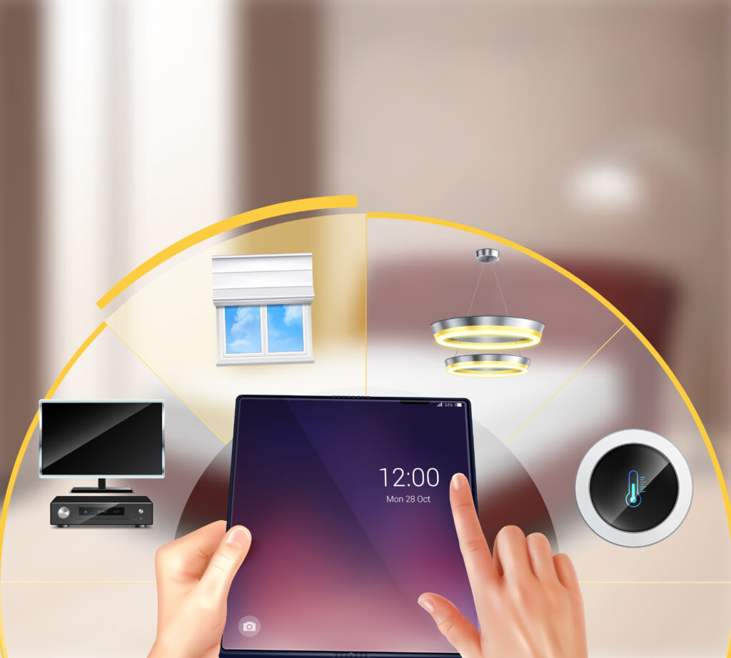 smart home realistic composition