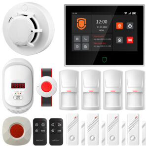 Produits d'Auto-Défense Système d'Alarme de Sécurité Maison Intelligente Tuya 4G GSM WIFI, Compatible Alexa et Google