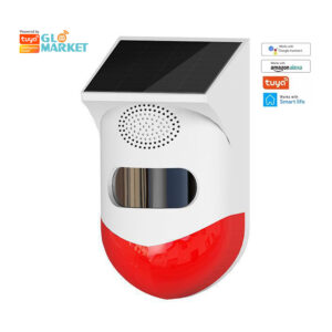 Système d'Alarme de Sirène Détecteur de Mouvement PIR Intelligent Solaire Wi-Fi Infrarouge à Télécommande